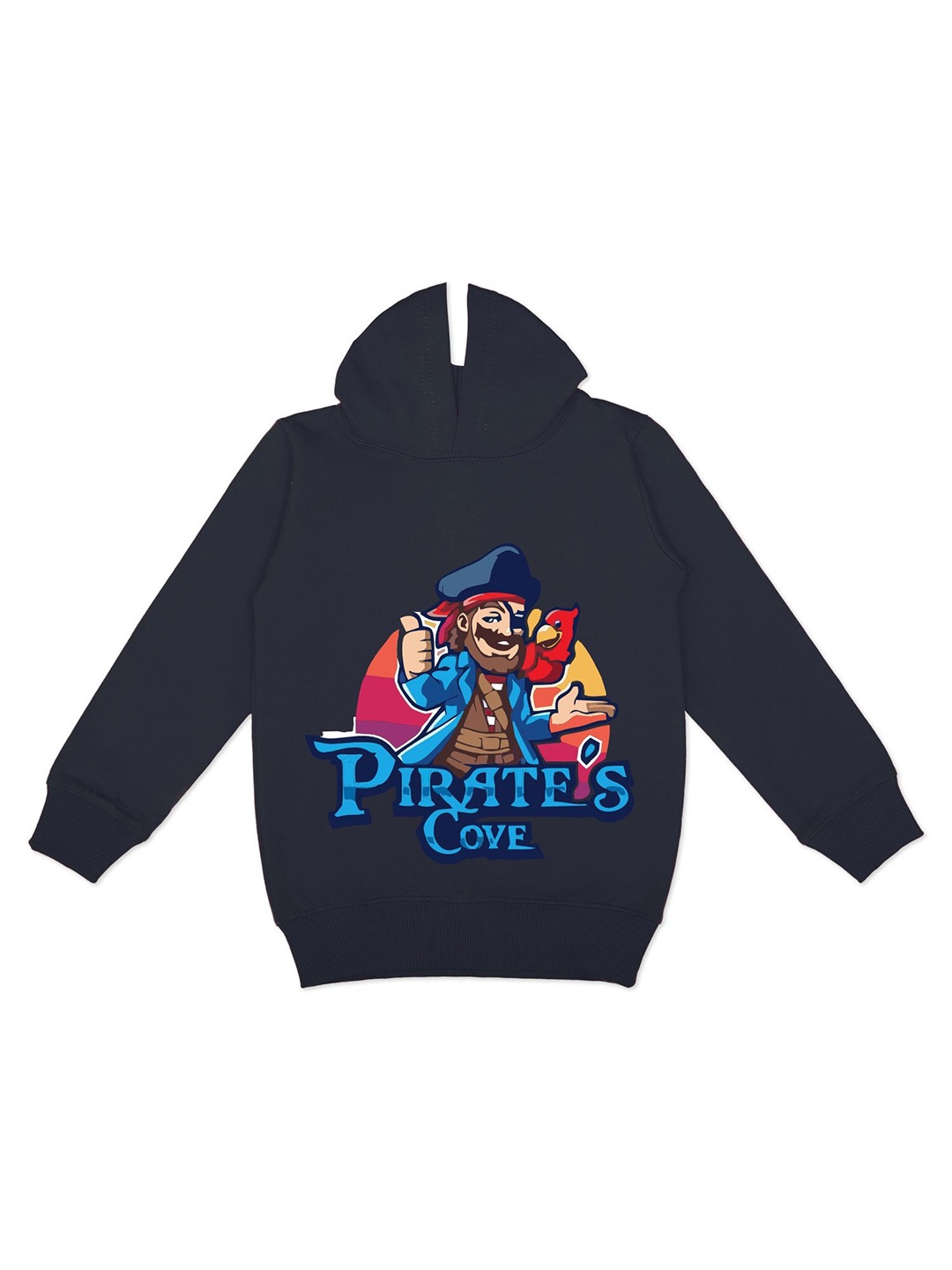 

HERE&NOW Boys Graphic Printed Hooded Fleece Pullover Sweatshirt, Navy blue