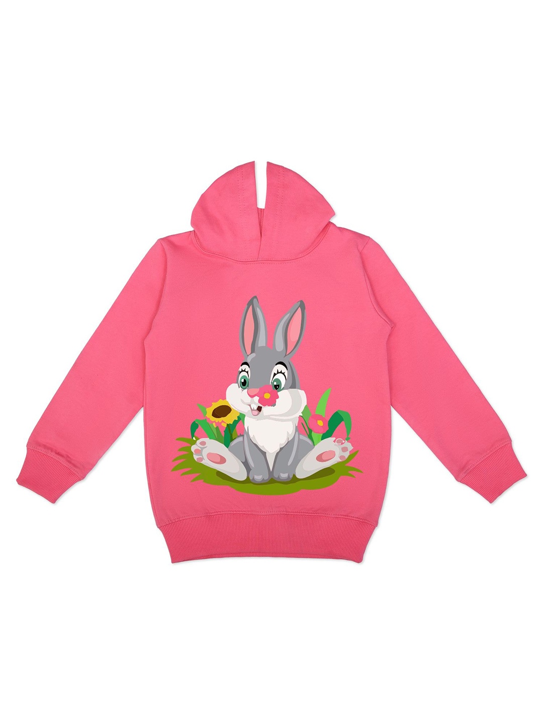 

HERE&NOW Girls Graphic Printed Hooded Fleece Pullover Sweatshirt, Pink