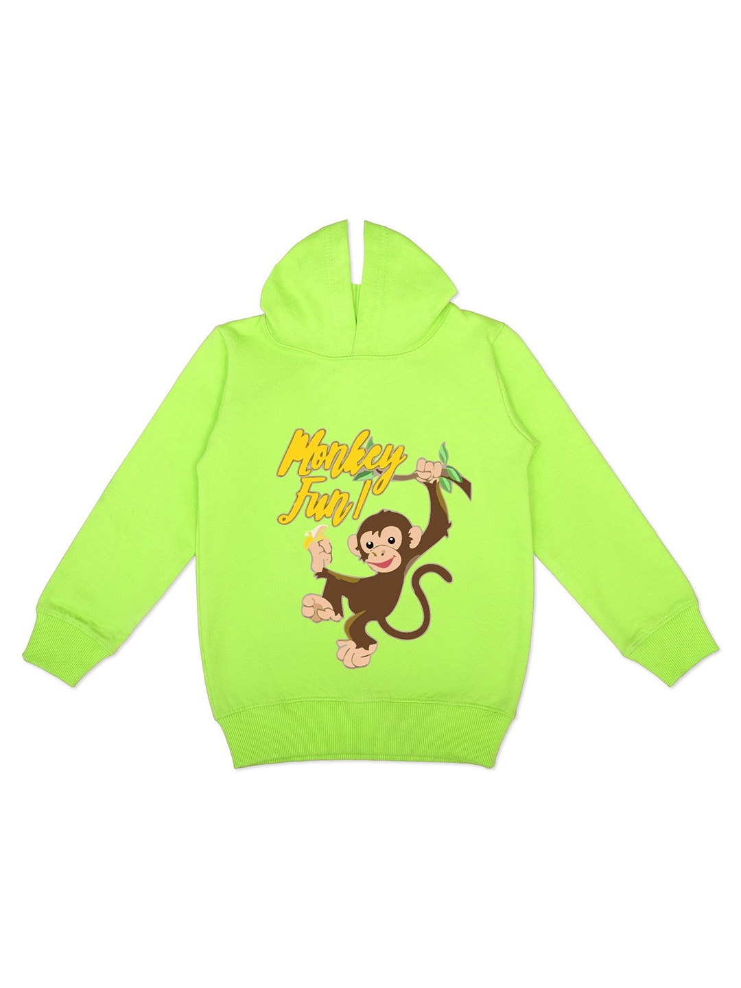 

HERE&NOW Boys Graphic Printed Hooded Fleece Pullover Sweatshirt, Lime green