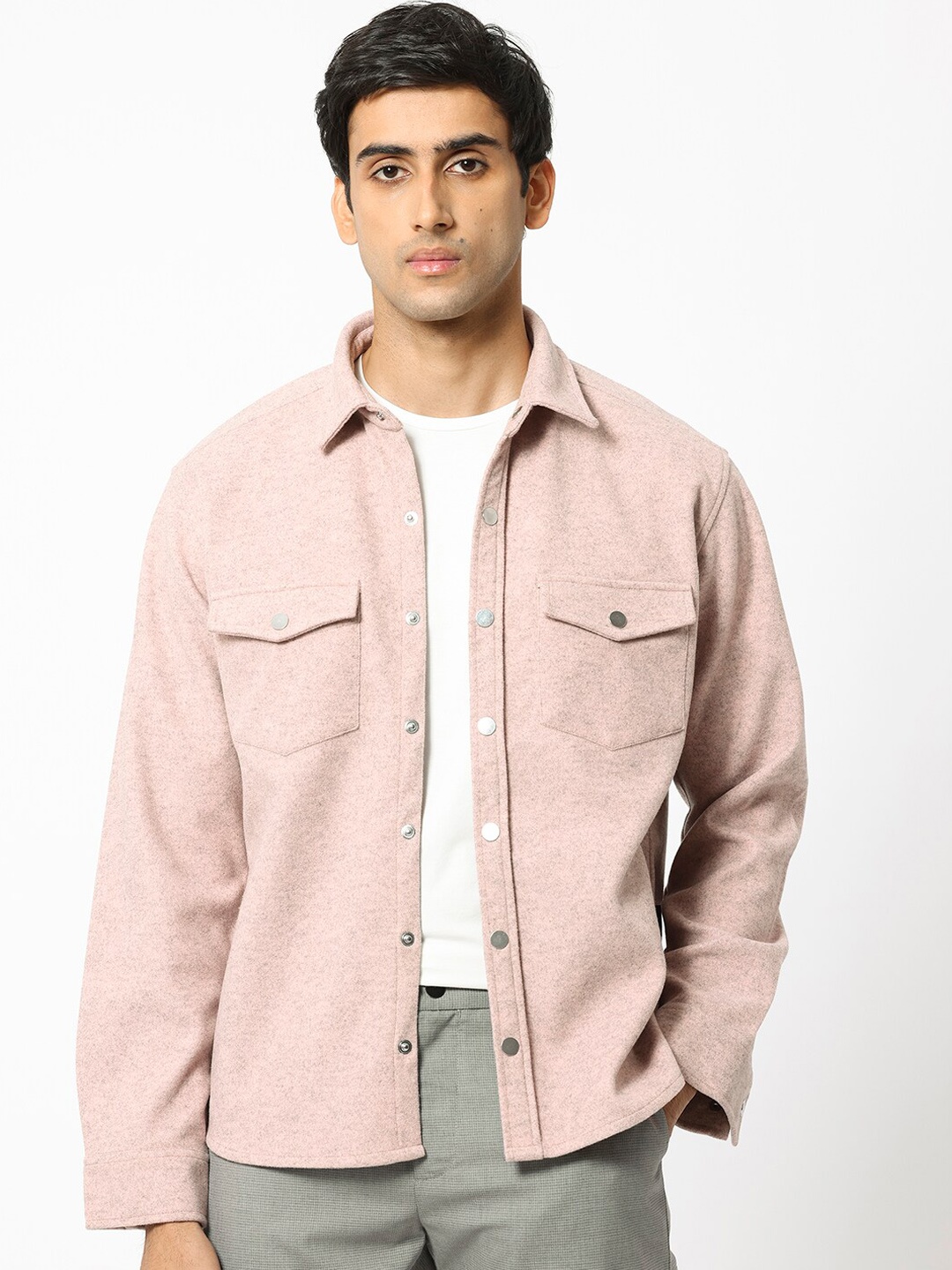 

RARE RABBIT Men Cason Tailored Fit Spread Collar Jacket, Pink