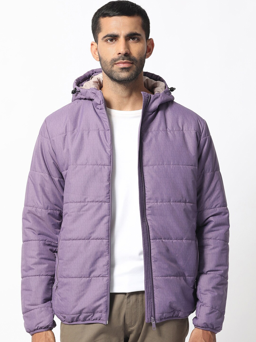 

RARE RABBIT Men Vasto Puffer Hooded Jacket, Purple