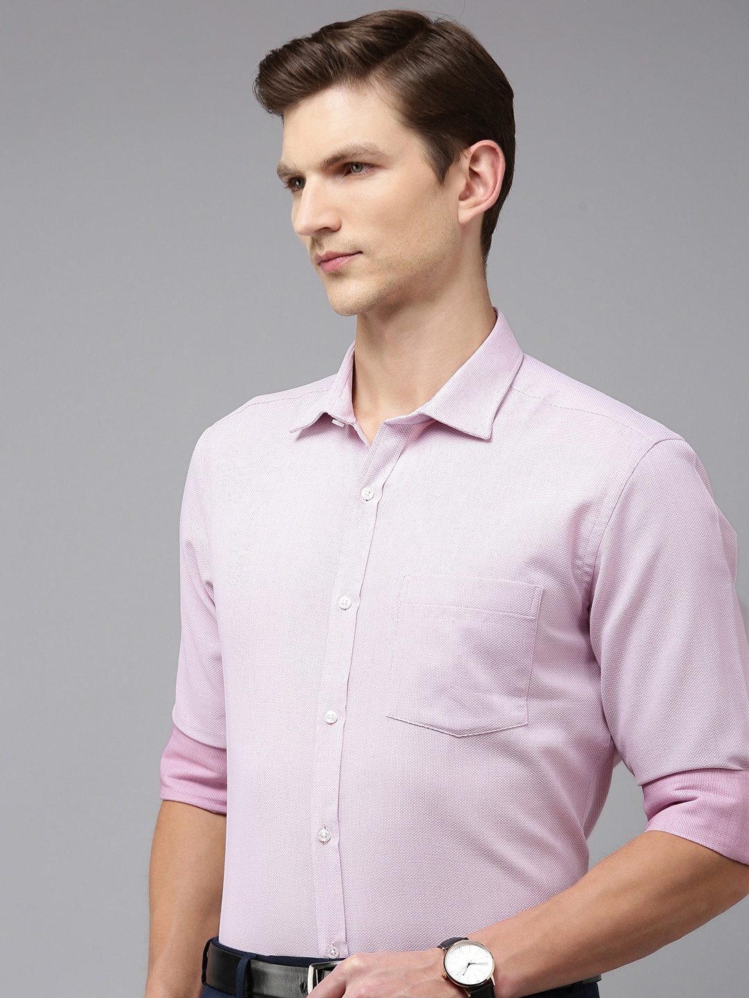 

Park Avenue Men Pure Cotton Slim Fit Formal Shirt, Lavender