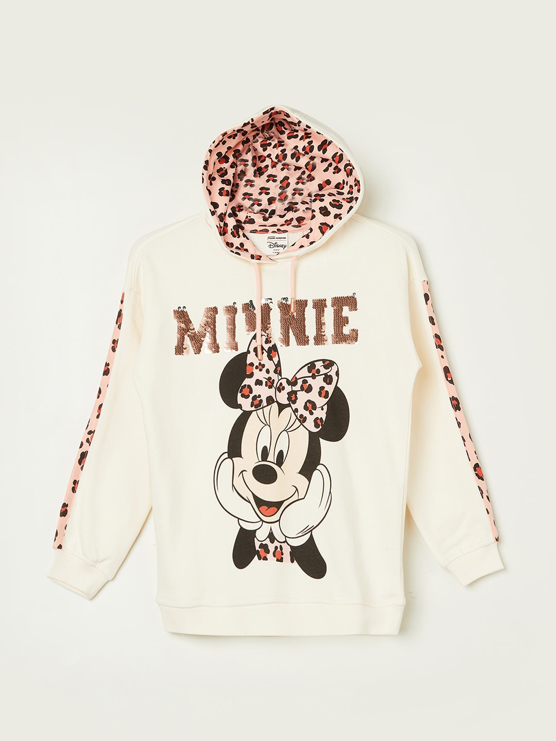 

Fame Forever by Lifestyle Girls Minnie Mouse Printed Pure Cotton Sweatshirt, Beige