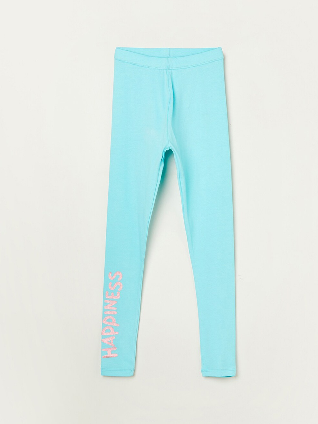 

Fame Forever by Lifestyle Girls Printed Pure Cotton Ankle Length Leggings, Blue