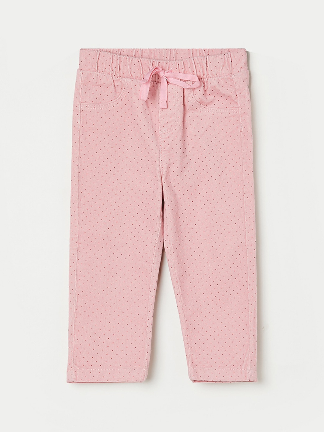 

Juniors by Lifestyle Girls Micro Ditsy Printed Slim Fit Trousers, Pink