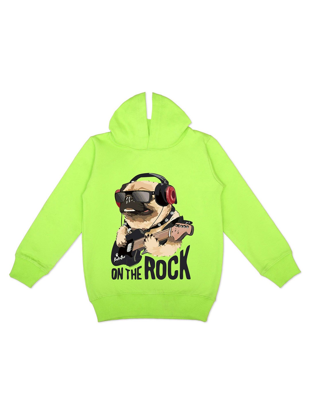 

YK Boys Graphic Printed Hooded Fleece Pullover Sweatshirt, Lime green