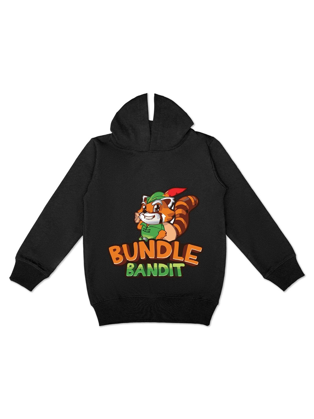 

YK Boys Graphic Printed Hooded Fleece Sweatshirt, Black