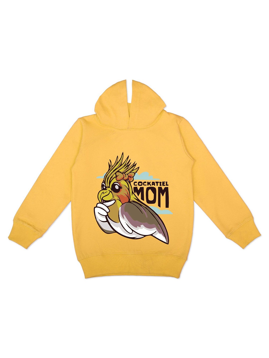 

YK Girls Graphic Printed Hooded Fleece Pullover Sweatshirt, Yellow