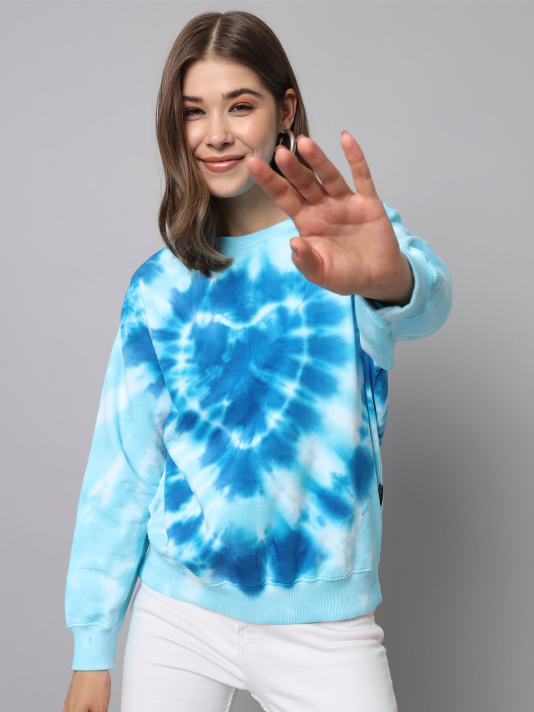 

The Dry State Tie & Dyed Fleece Pullover, Blue