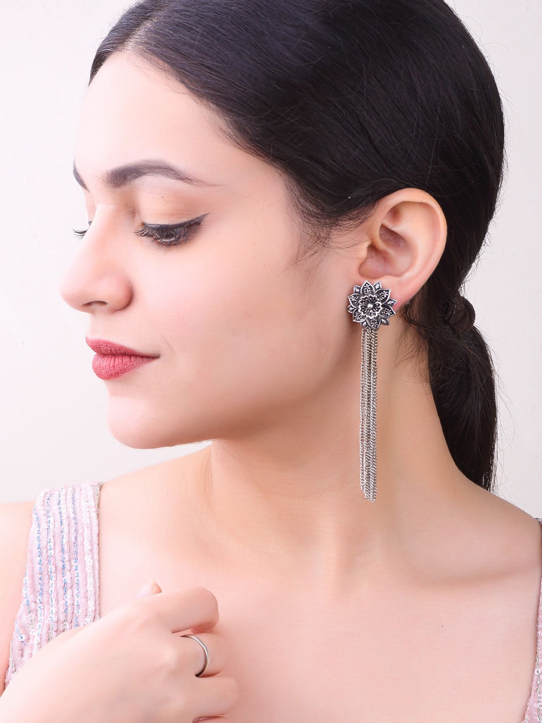 

GRIIHAM Contemporary Stainless Steel Studs Earrings, Silver