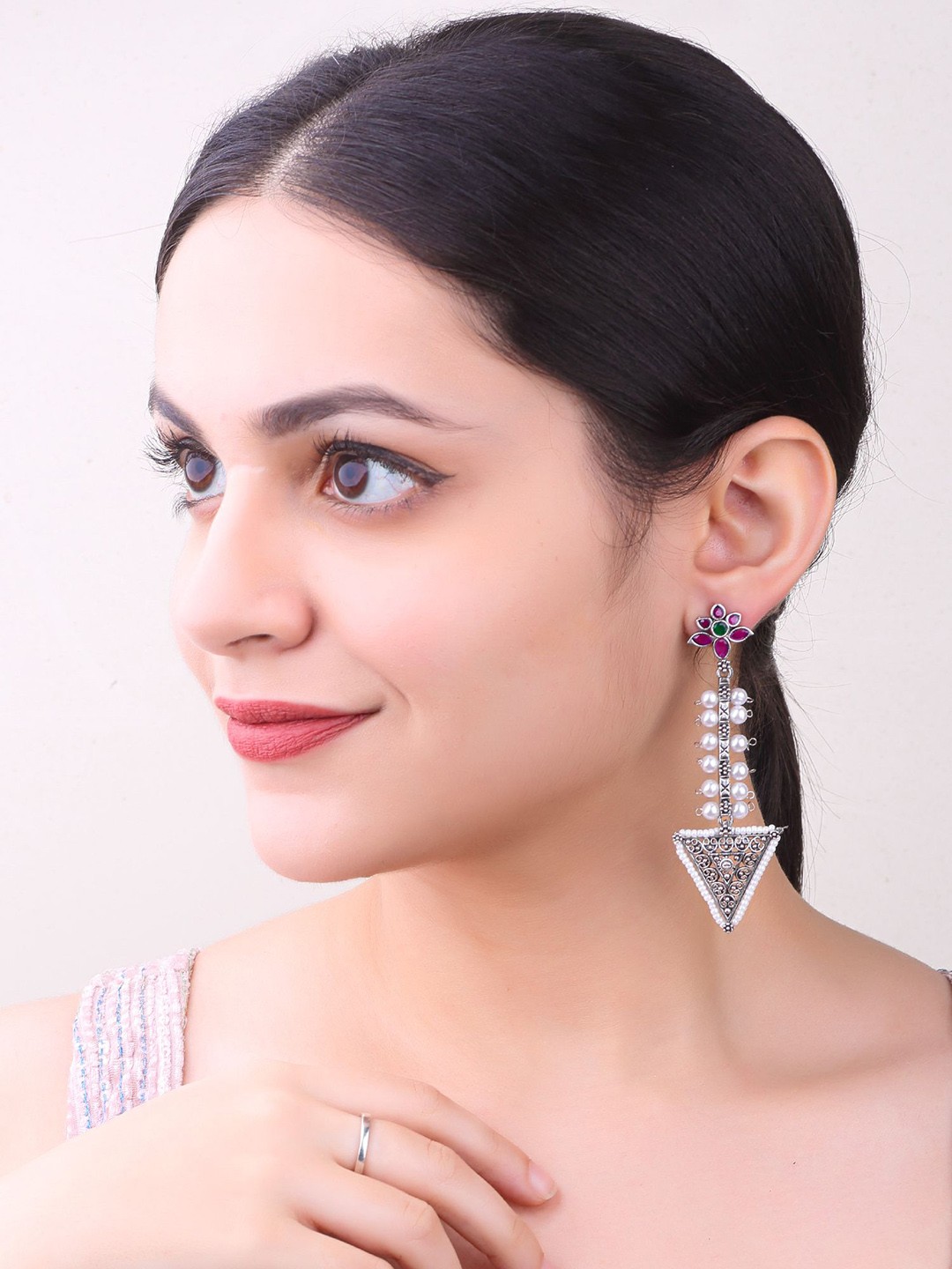 

GRIIHAM Contemporary Stainless Steel Hoop Earrings, Silver