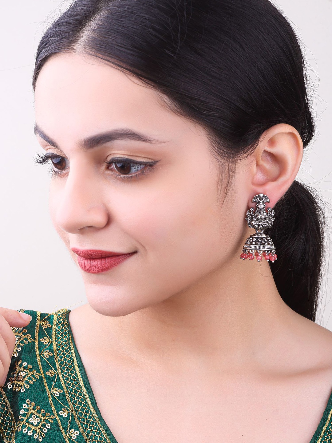 

GRIIHAM Silver-Plated Dome Shaped Jhumkas