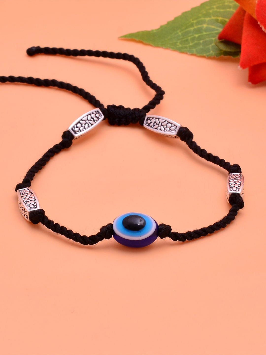 

Abhooshan Silver-Plated Thread Anklet