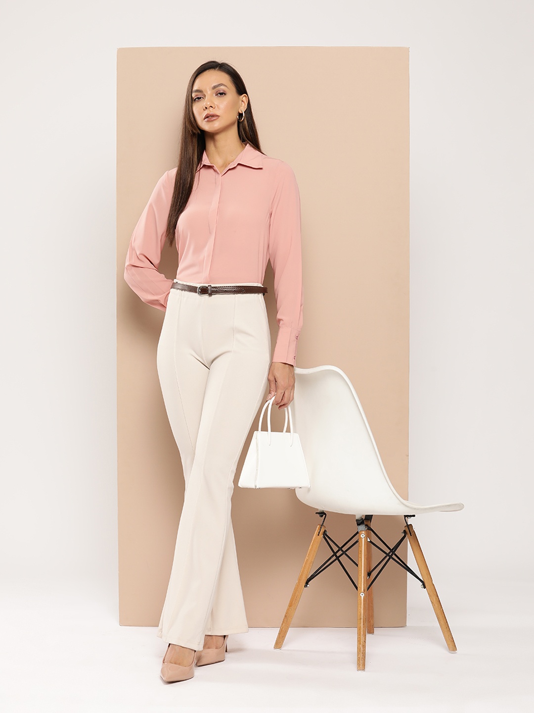 

her by invictus High-Low Hem Formal Shirt, Rose