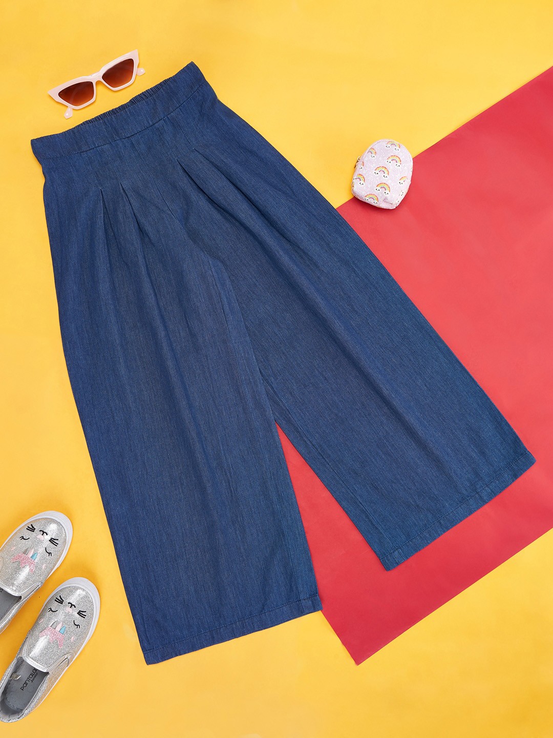 

Pantaloons Junior Girls Mid Rise Clean Look Cotton Jeans, Blue