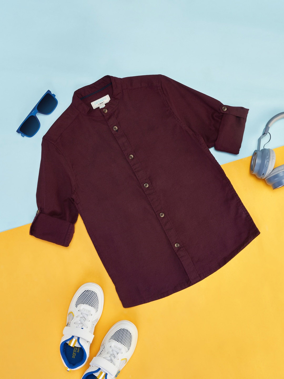 

Pantaloons Junior Boys Cotton Casual Shirt, Red