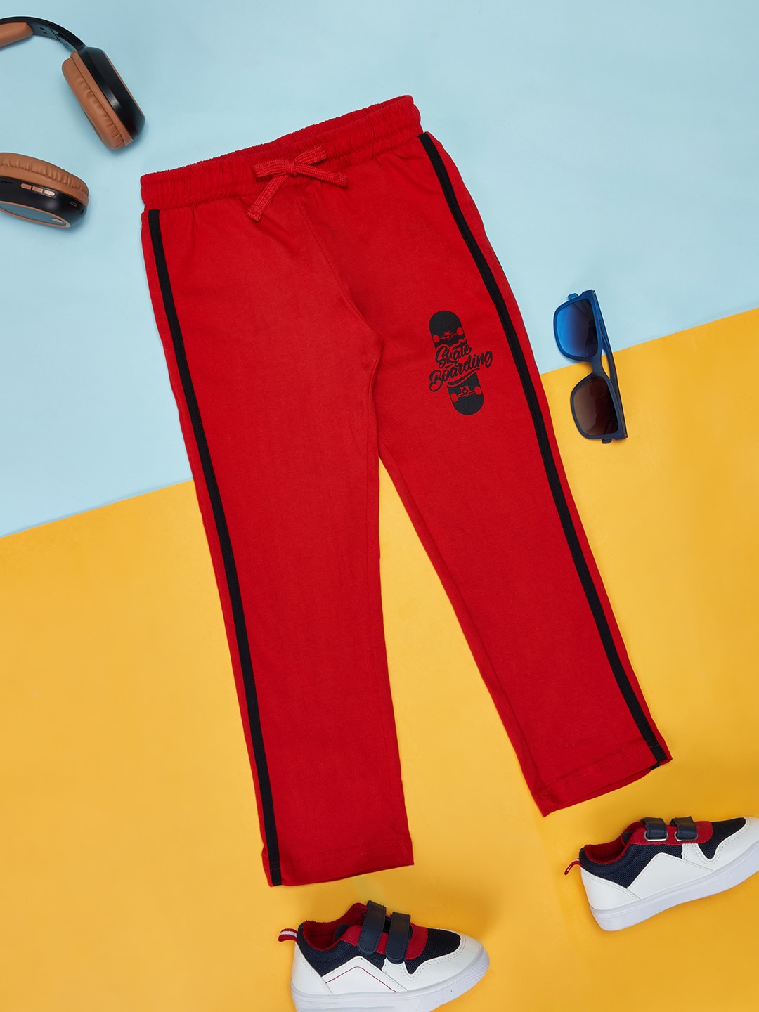 

Pantaloons Junior Boys Cotton Track Pants, Red