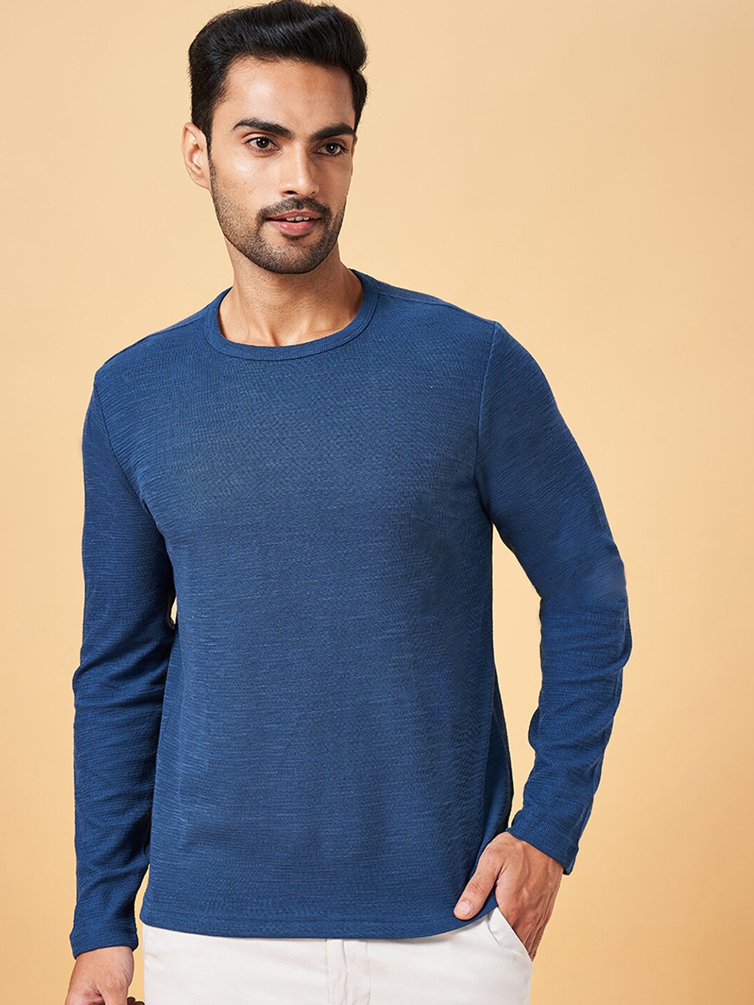 

BYFORD by Pantaloons Round Neck Slim Fit T-shirt, Blue