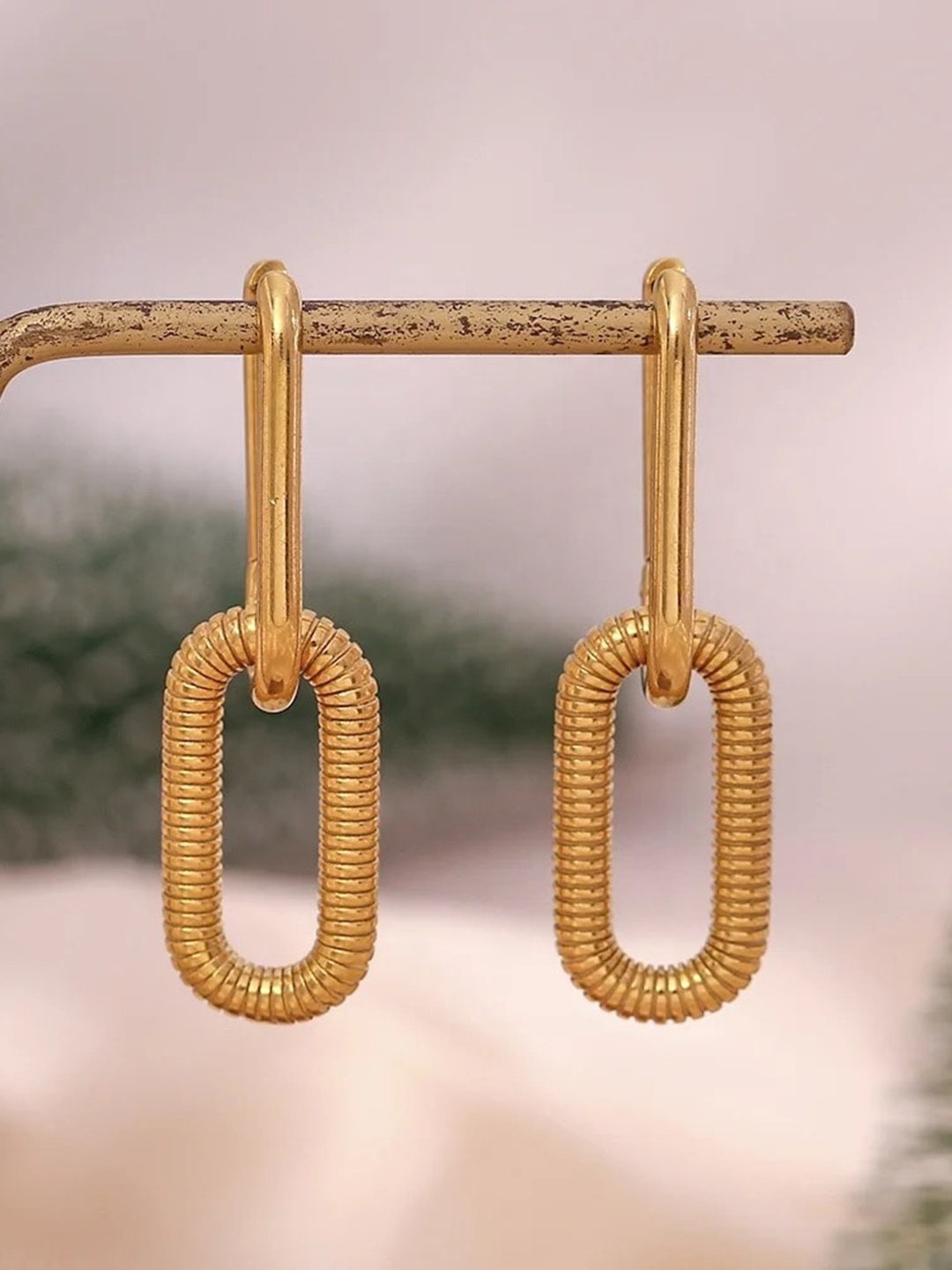 

Inaya 18KT Gold-Plated Contemporary Drop Earrings