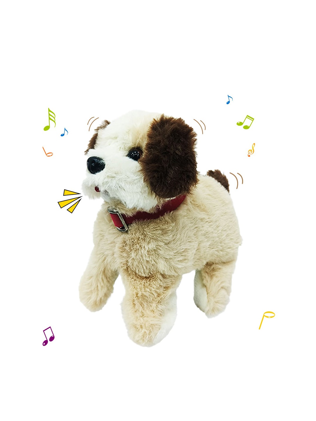 

WEMBLEY Barking Dog Musical Toys, White