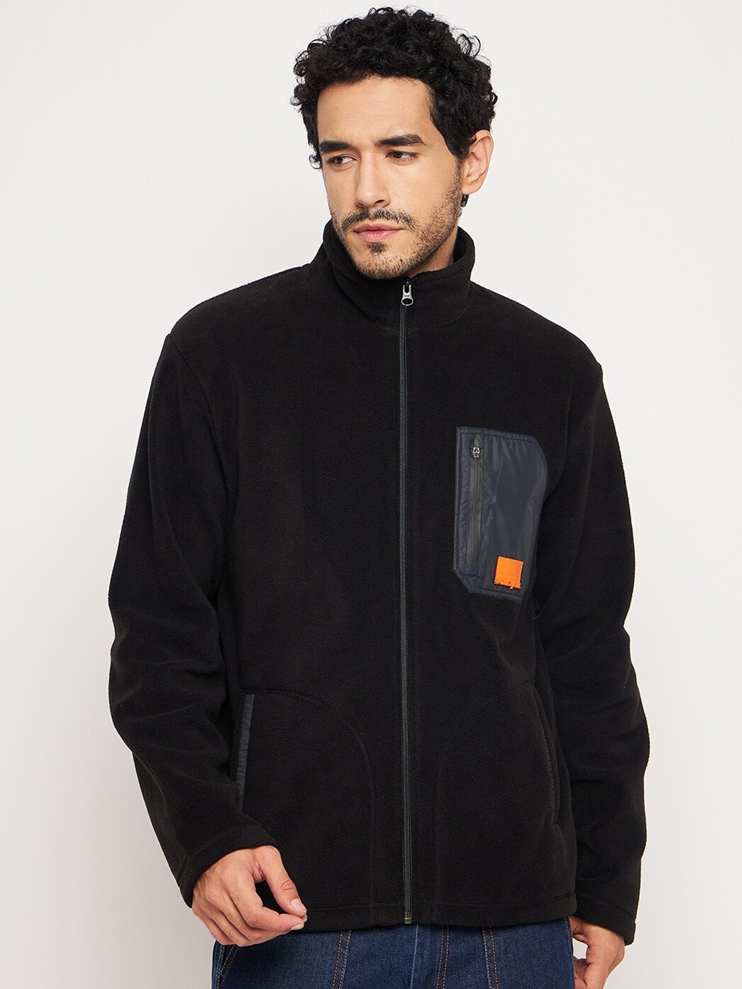 

Club York Mock Collar Fleece Sweatshirt, Black