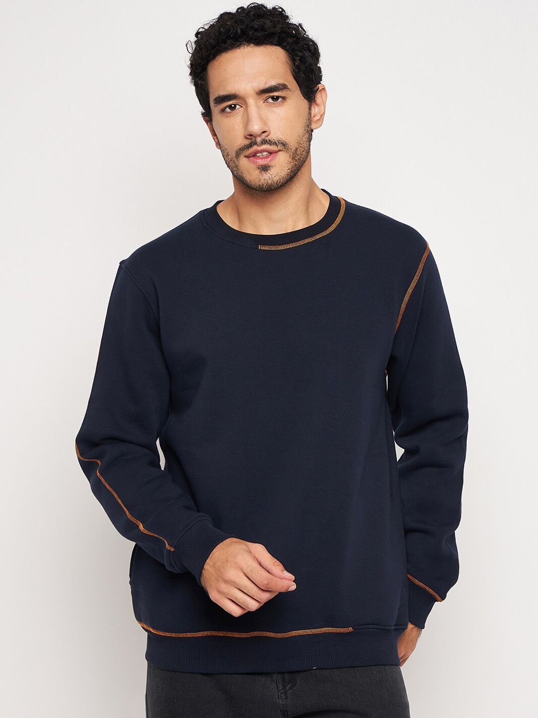 

Club York Round Neck Fleece Sweatshirt, Navy blue