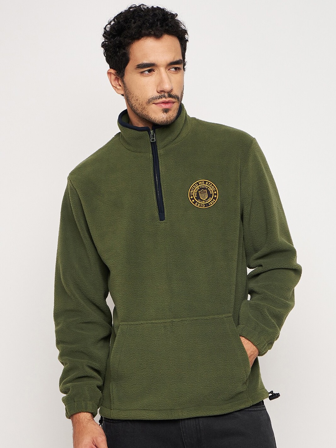

Club York Mock Collar Fleece Pullover, Olive