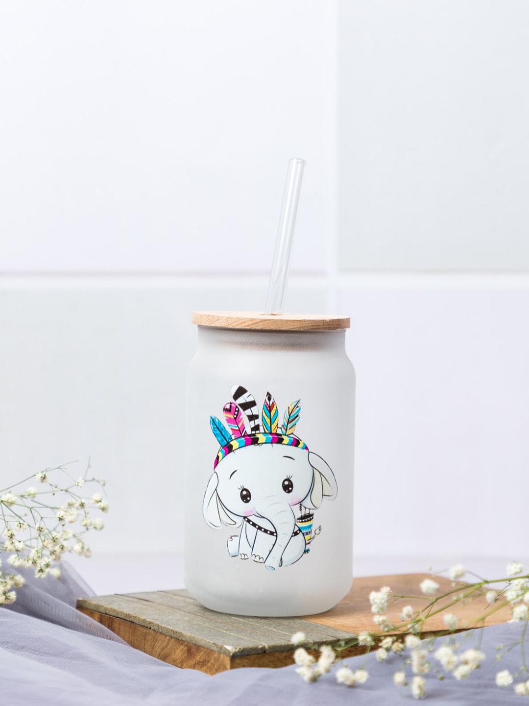 

1219 Avenue Transparent Printed Tall Frosted Tumbler with Straw & Lid