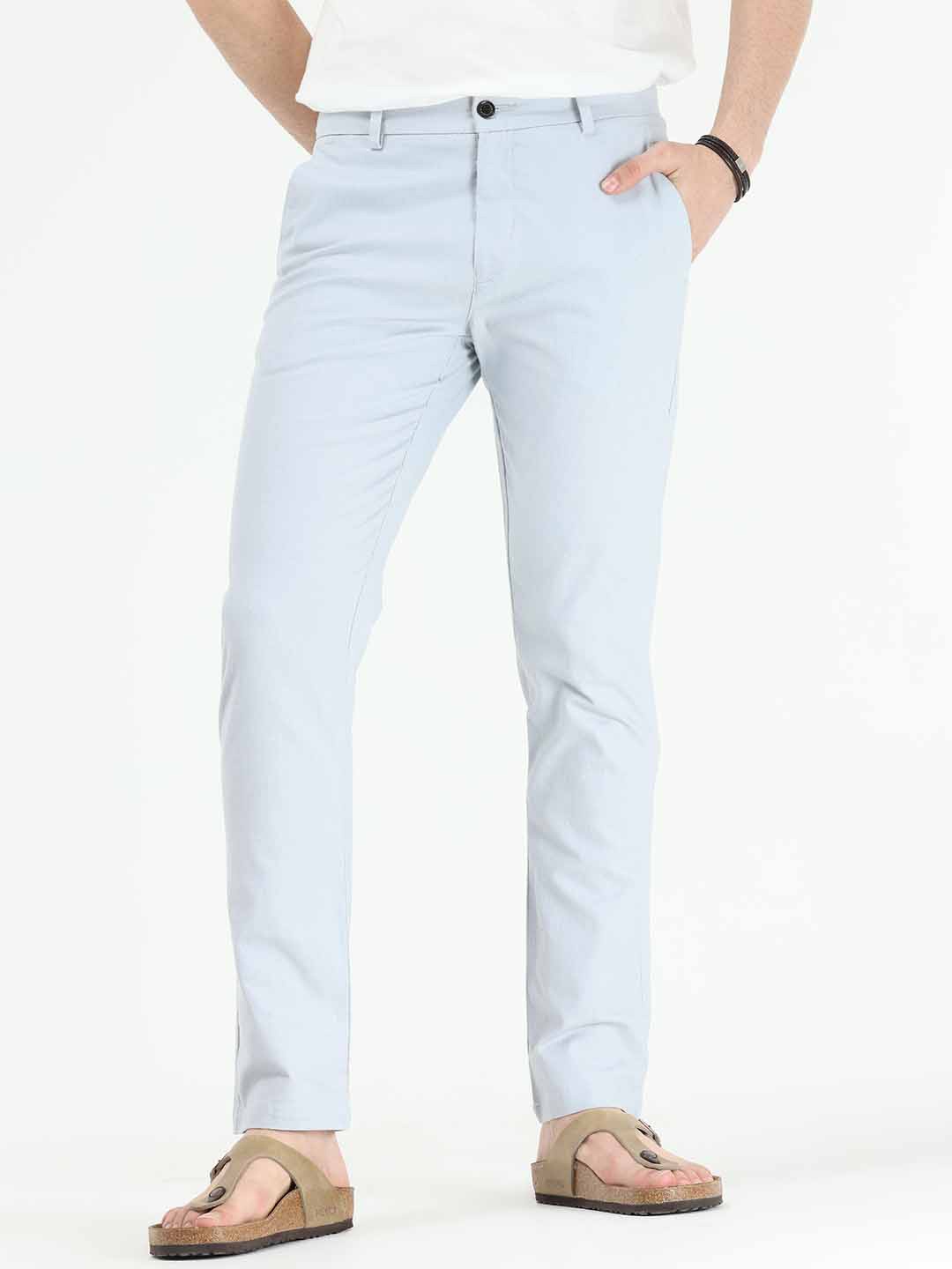 

Tailoraedge Men Tailored Slim Fit Cotton Chinos, Blue