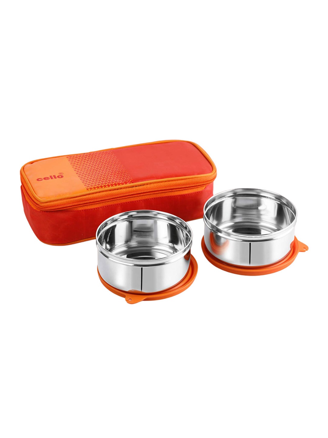 

Cello MF Matiz Set of 2 Orange Stainless Steel Lunch Box with Jacket- 320ml