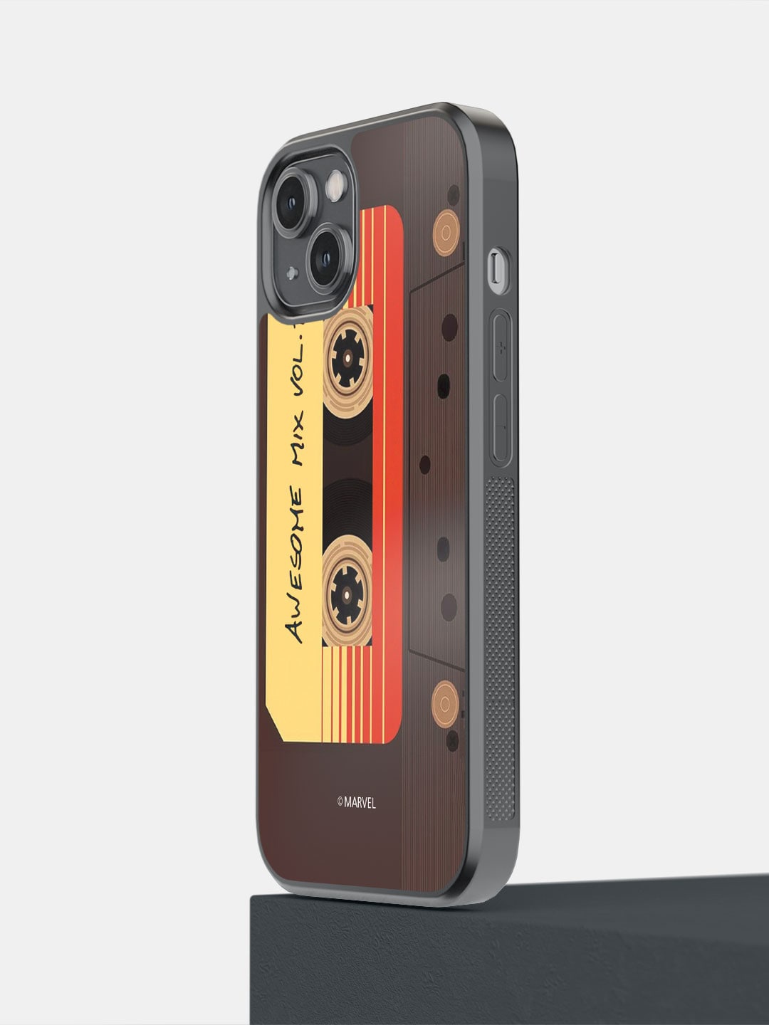 

macmerise Awesome Mix Tape Pattern iPhone 14 Bumper Case Cover, Brown
