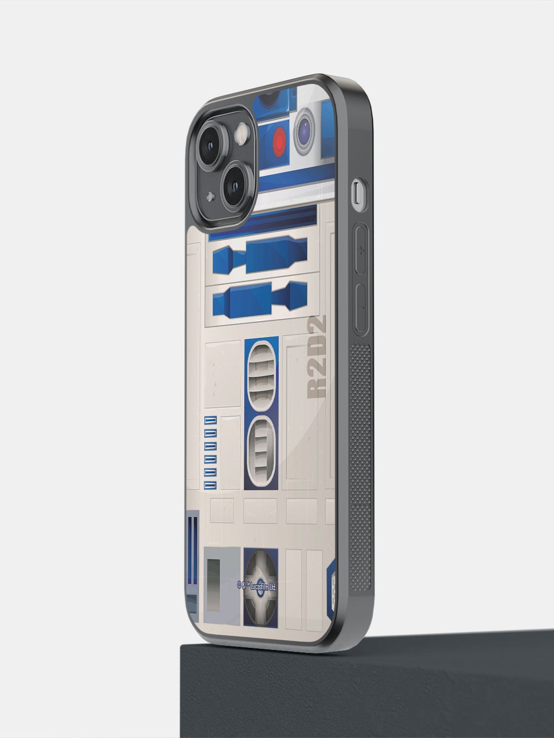 

macmerise Attire R2D2 Pattern iPhone 14 Bumper Case Cover, Blue