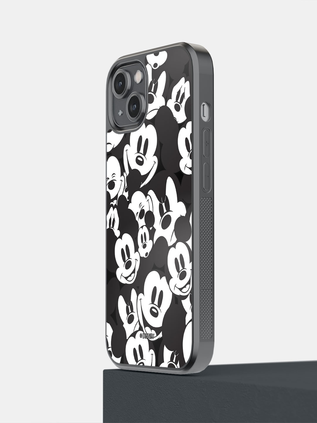 

macmerise Mickey Smileys iPhone14 Bumper Back Case, Black