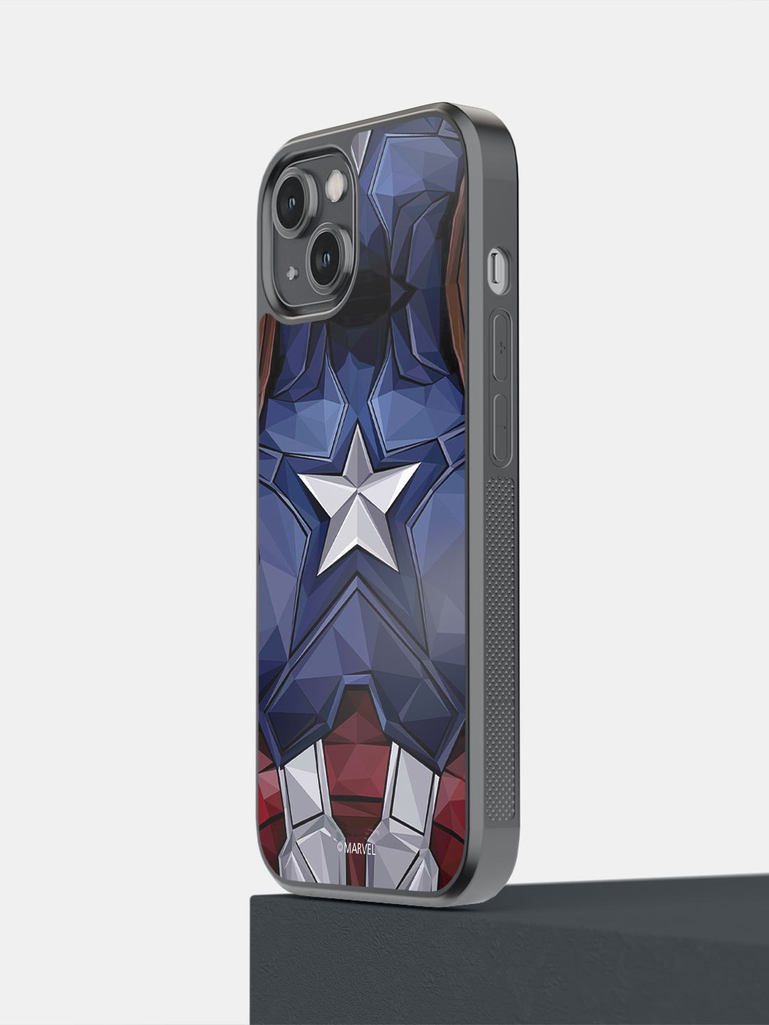 

macmerise Captain America Vintage Suit Pattern iPhone 14 Bumper Case Cover, Blue