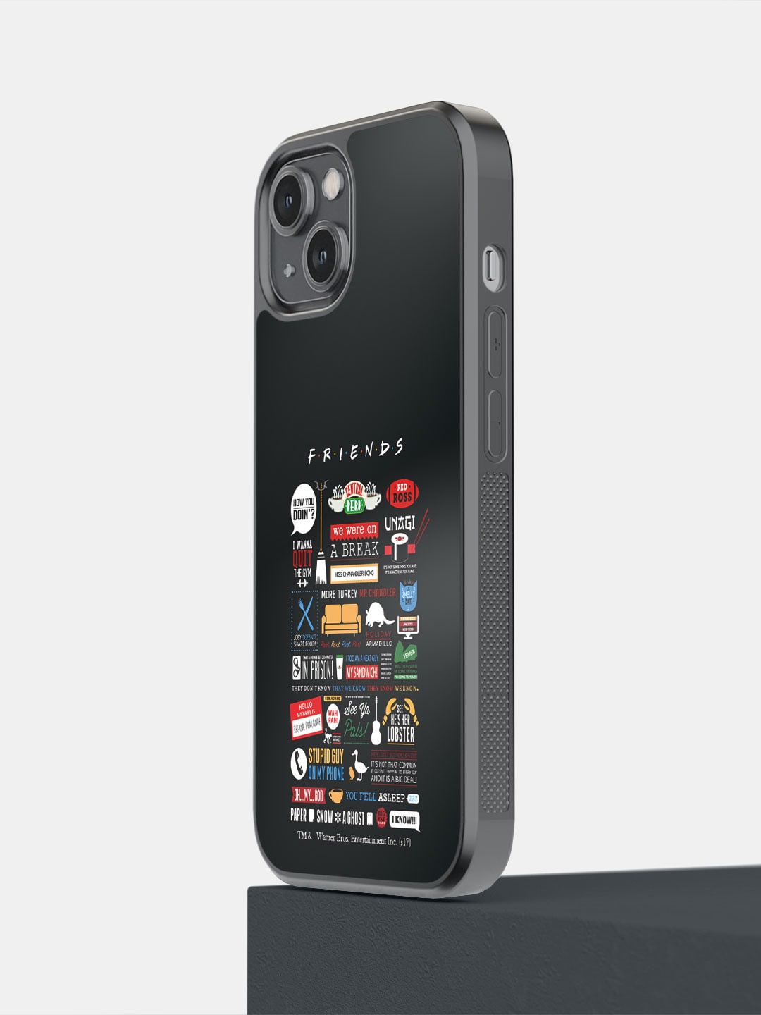 

macmerise Friends Infographic iPhone 14 Bumper Case Cover, Black