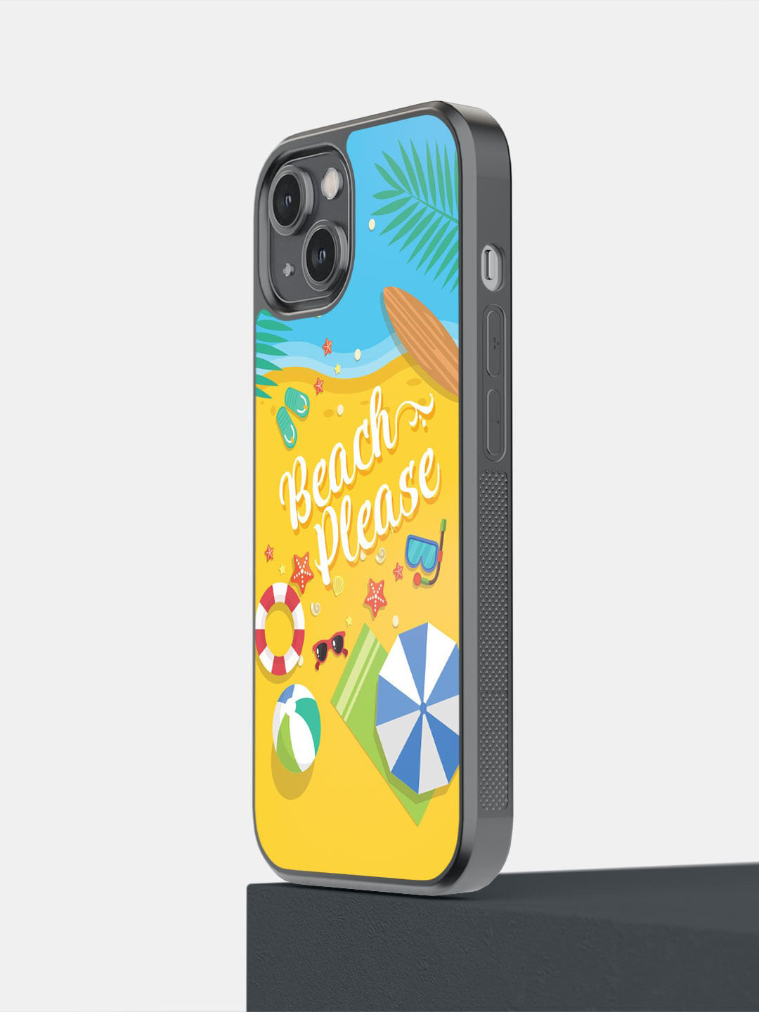 

macmerise Beach Please IPhone 14 Bumper Case Cover, Yellow