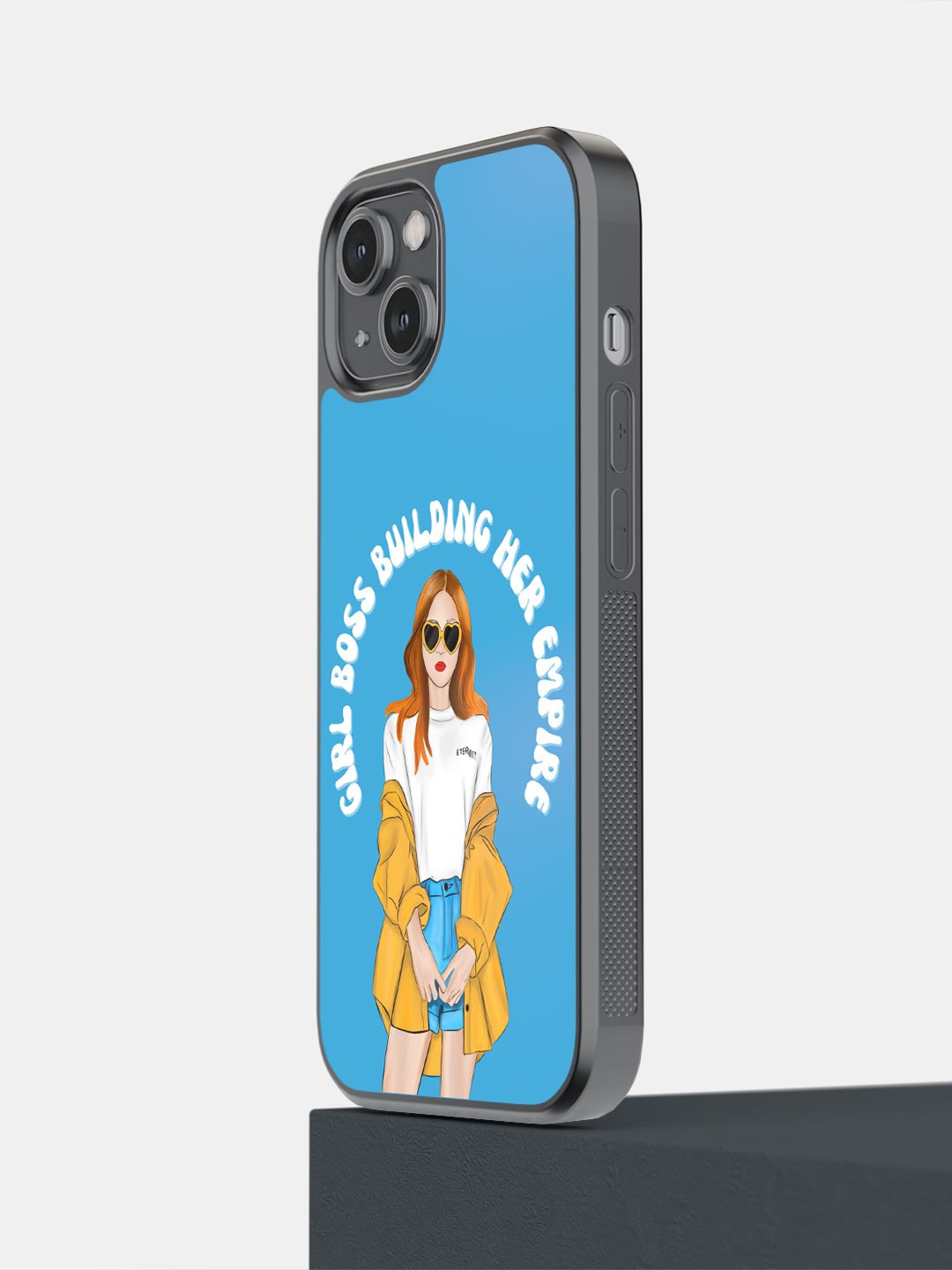 

macmerise Girl Boss Printed iPhone 14 Back Cover, Blue