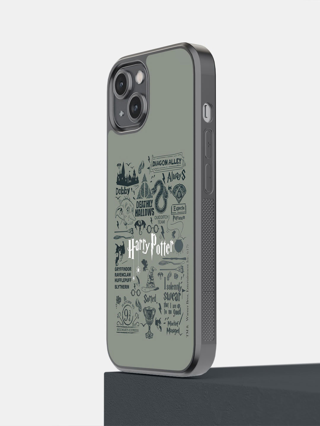

macmerise Harry Potter Printed iPhone 14 Back Cover, Grey