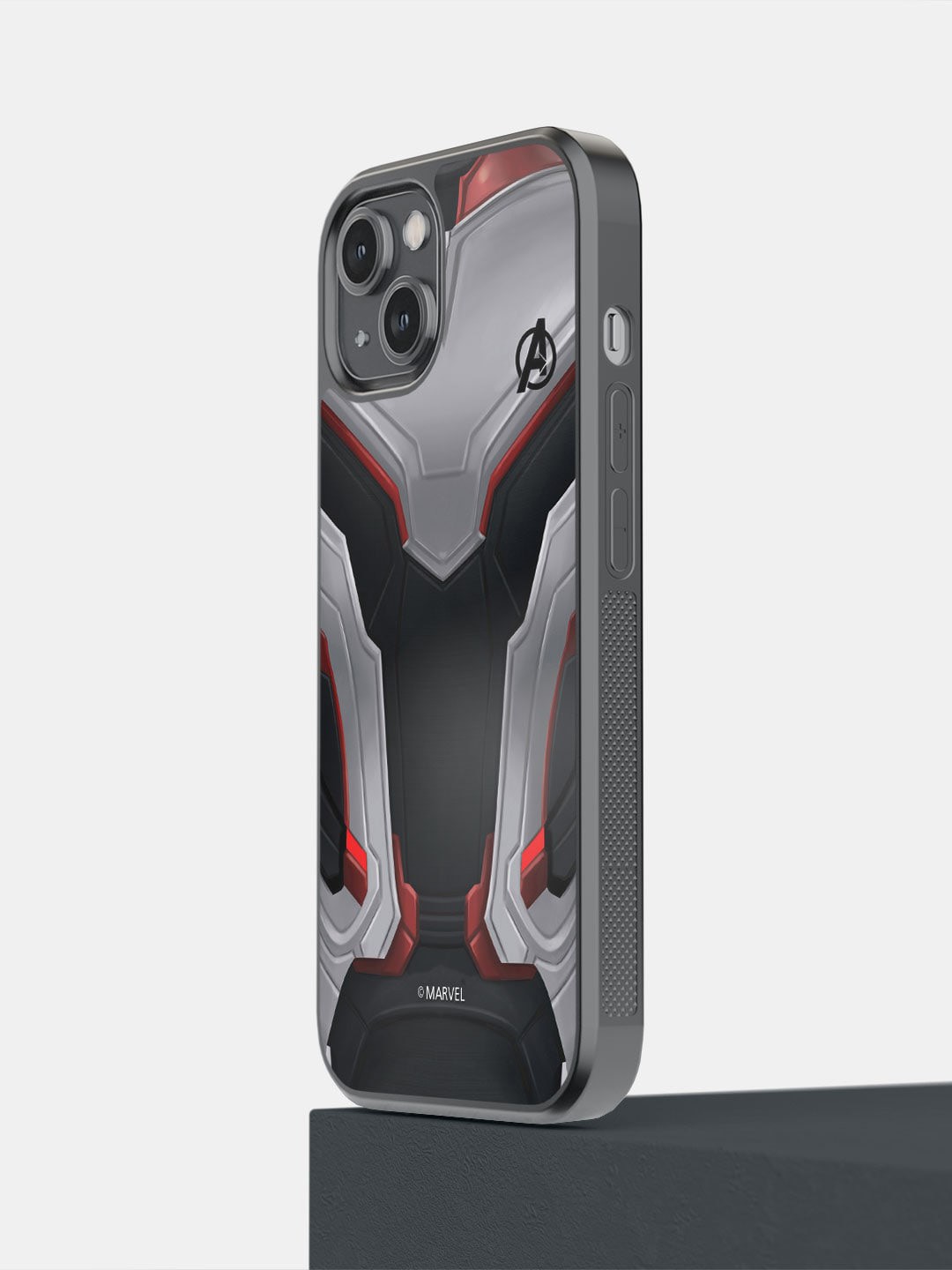 

macmerise 3D Avengers Endgame Suit iPhone 14 Bumper Case Cover, Black