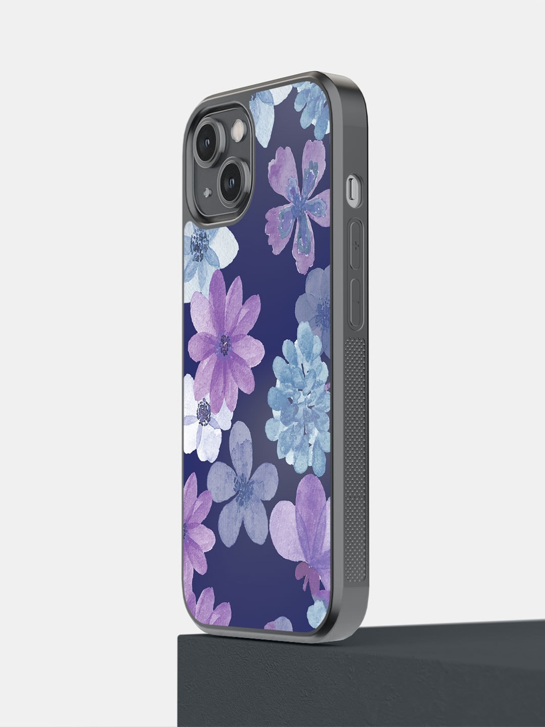 

macmerise Floral Printed iPhone 14 Back Cover, Purple