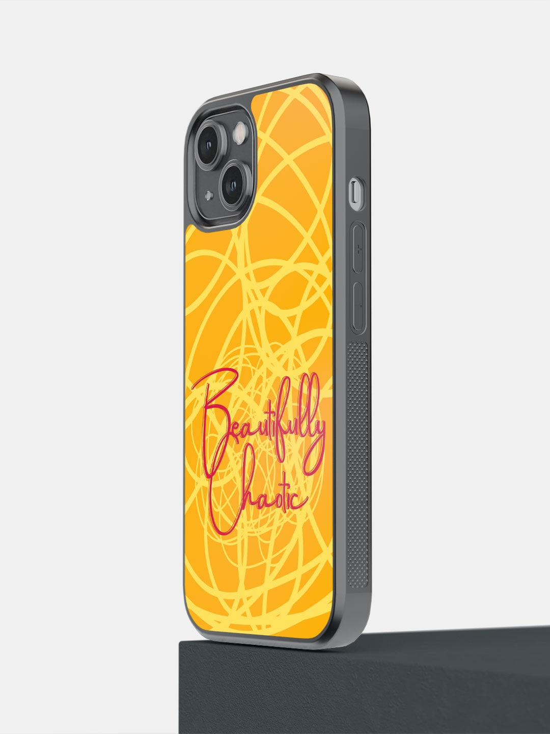 

macmerise Typography Printed iPhone 14 Bumper Case Cover, Yellow