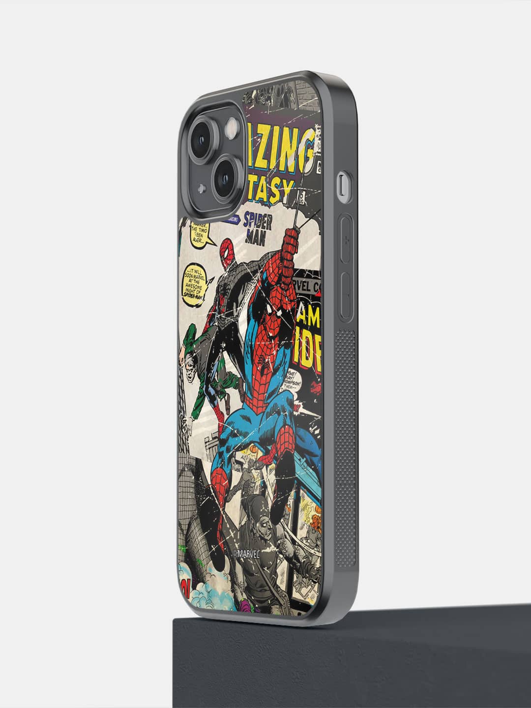 

macmerise Comic Spidey iPhone 14 Bumper Case Cover, Black
