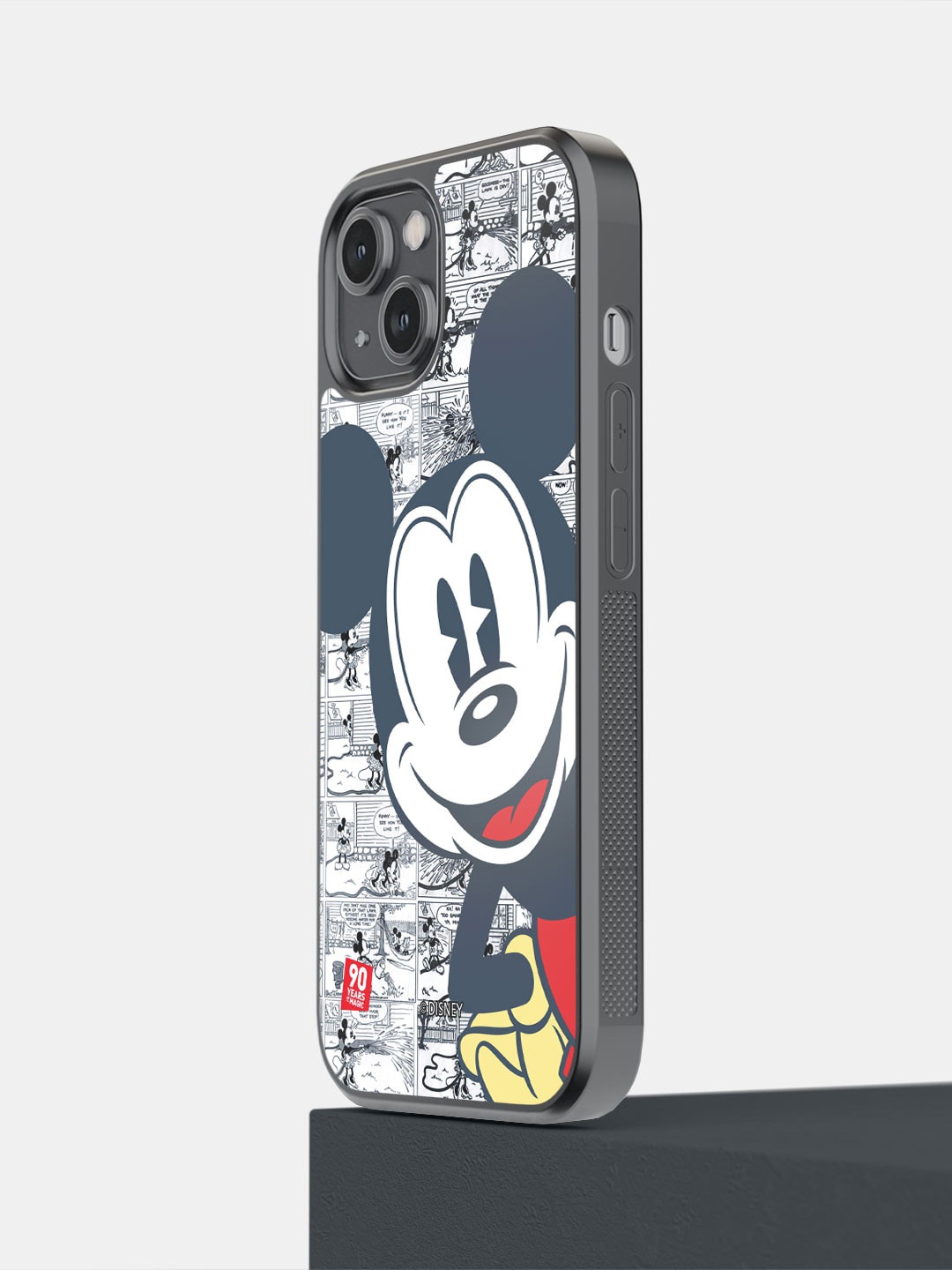 

macmerise Mickey Mouse Comic Strip iPhone 14 Bumper Case Cover, Grey