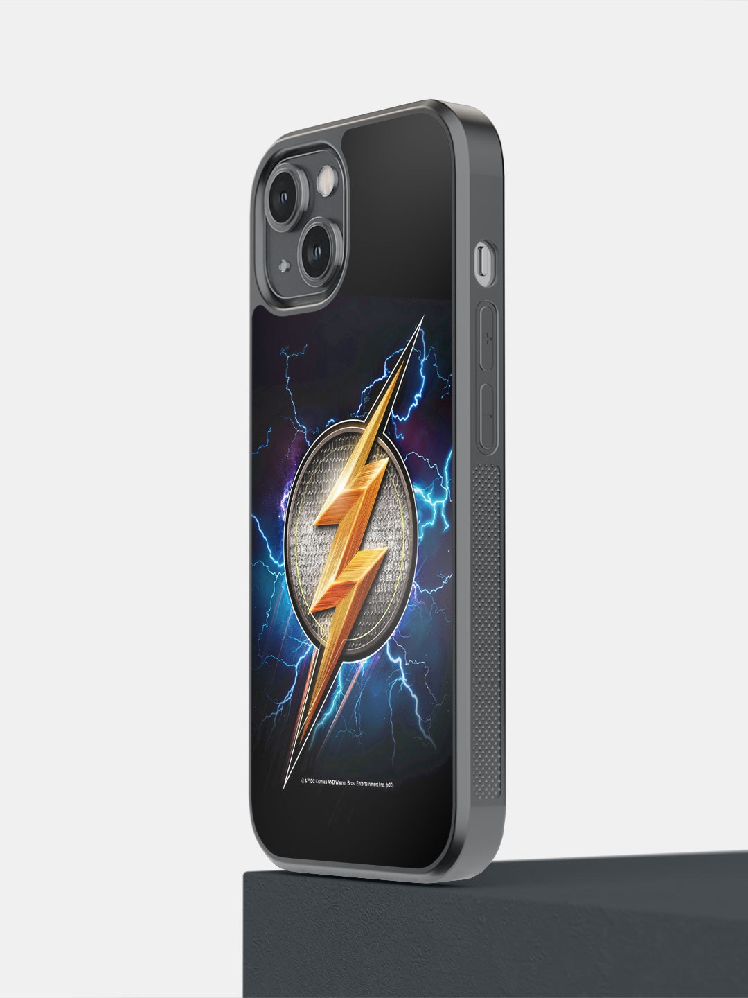 

macmerise Flash Storm Printed iPhone 14 Bumper Case Cover, Black