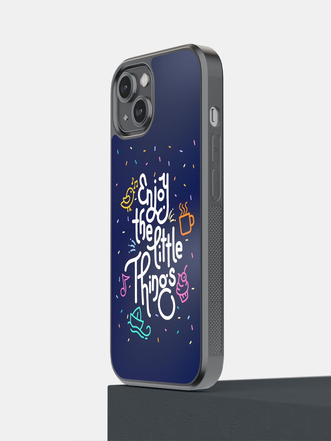 

macmerise Enjoy The Little Things iPhone 14 Bumper Case Cover, Blue