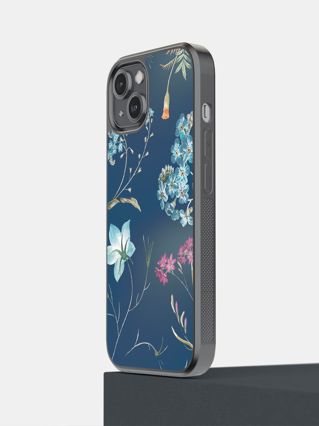 

macmerise Azure Blooms iPhone 14 Bumper Case Cover, Blue