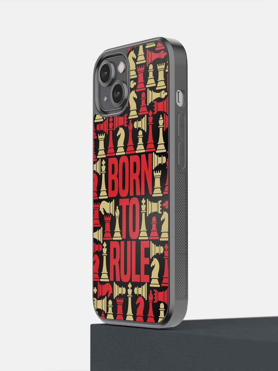 

macmerise Born to Rule Printed iPhone 14 Bumper Case Cover, Black