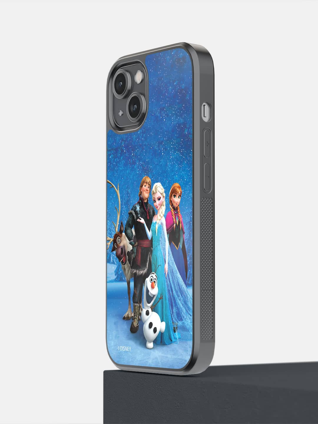 

macmerise 3D Frozen Together iPhone 14 Bumper Case Cover, Blue