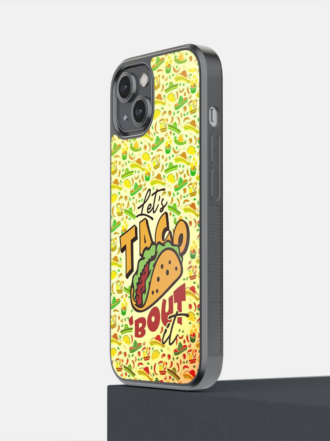 

macmerise Lets Taco Bout It iPhone 14 Bumper Case Cover, Yellow