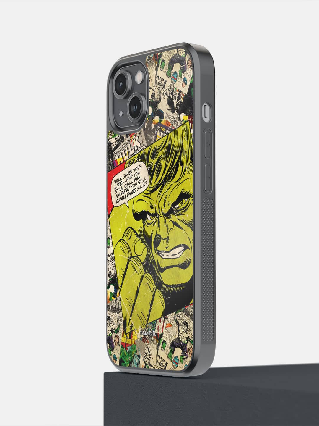 

macmerise Comic Hulk Pattern iPhone 14 Bumper Case Cover, Green